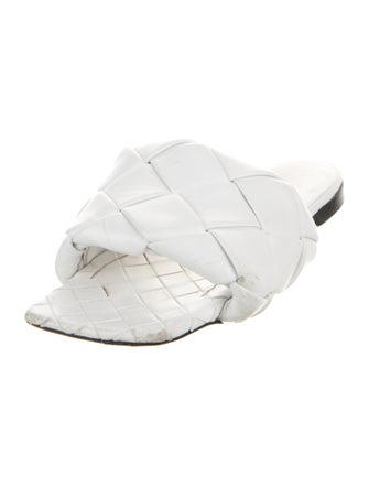 Bottega Veneta Intrecciato Weave Leather Slides