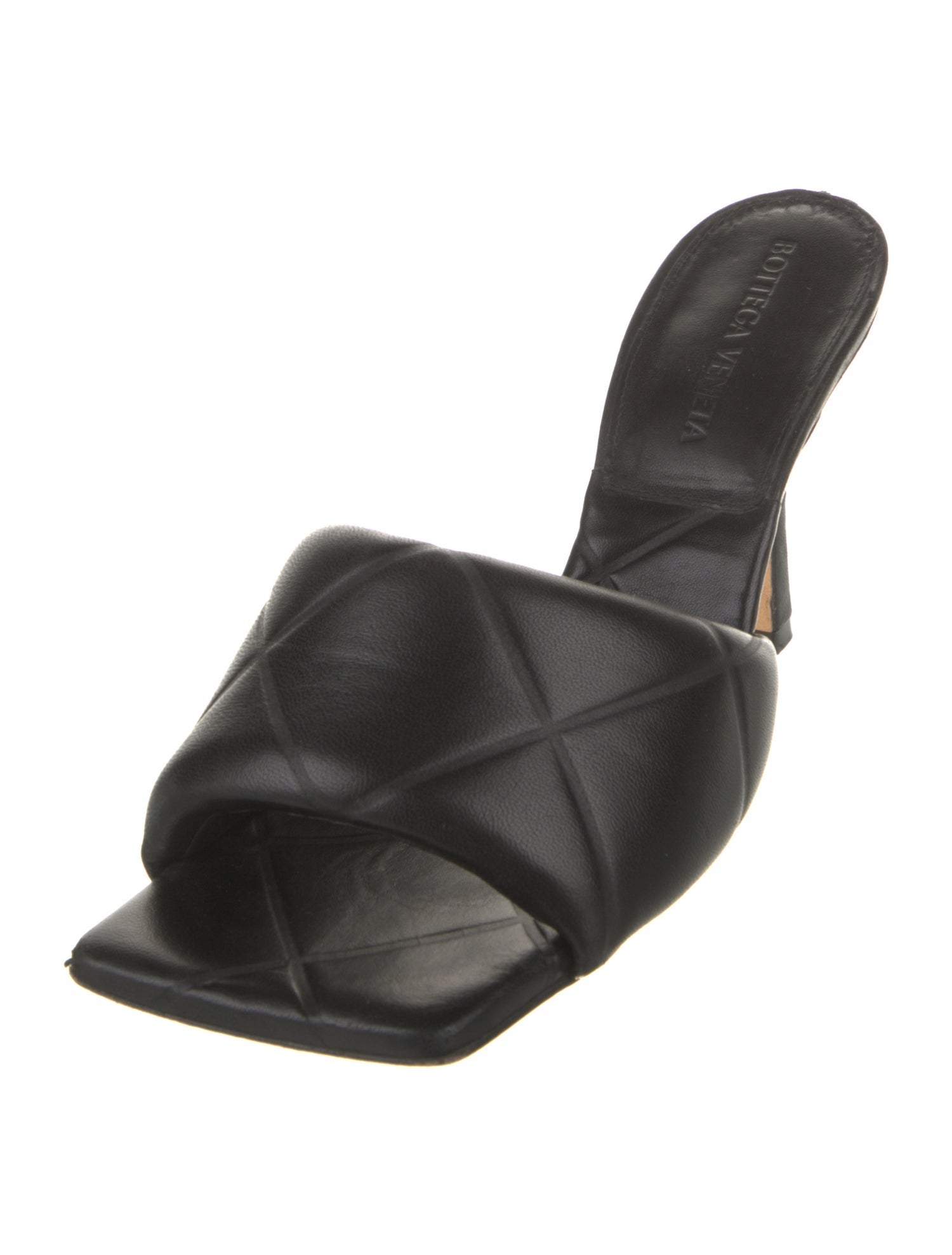 Bottega Veneta Fettucce Leather Slides