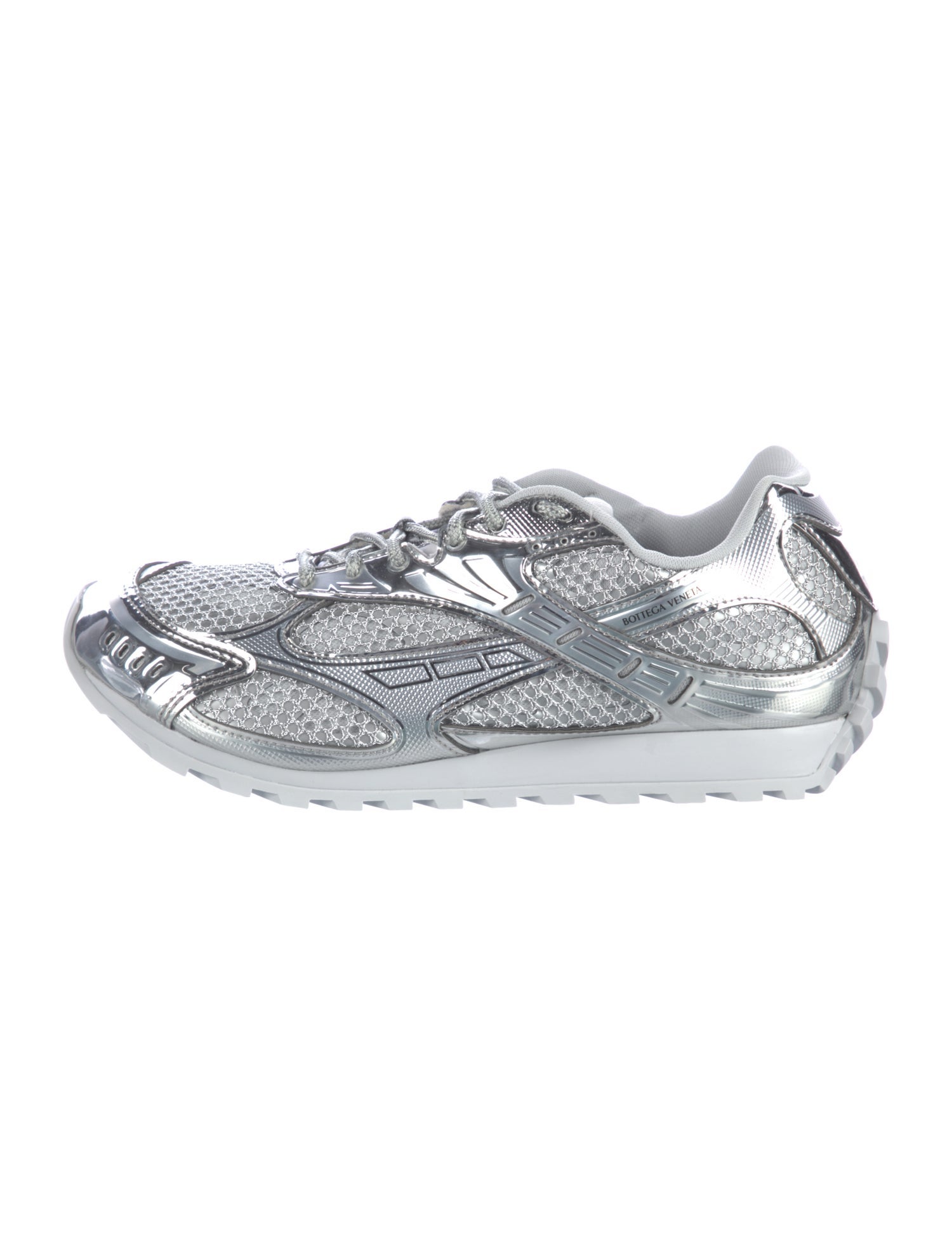 Bottega Veneta Leather Mesh Accents Sneakers