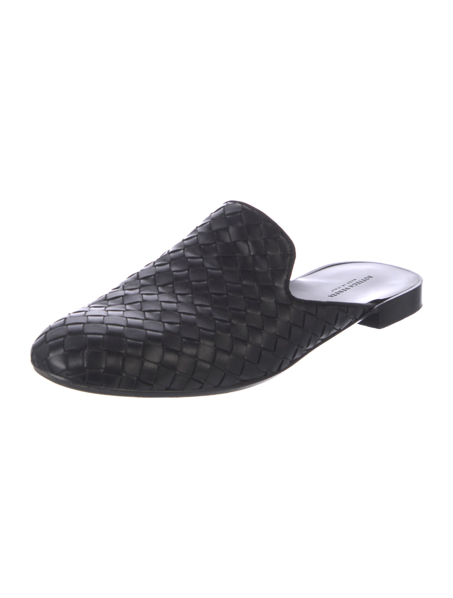Bottega Veneta Intrecciato Weave Leather Mules