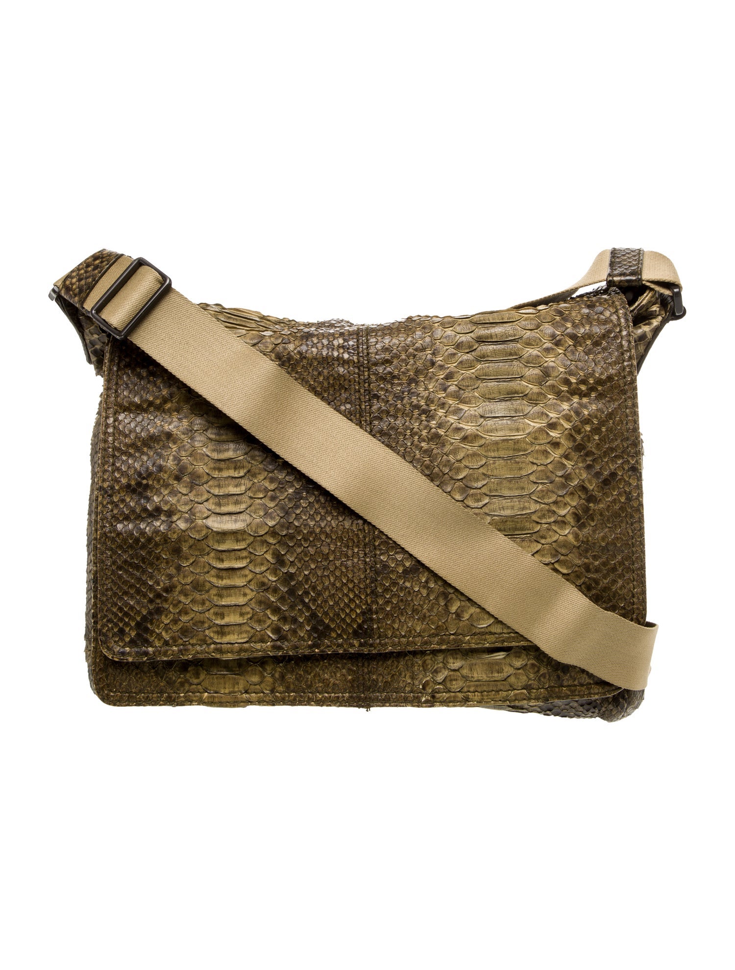 Bottega Veneta Snakeskin Messenger Bag