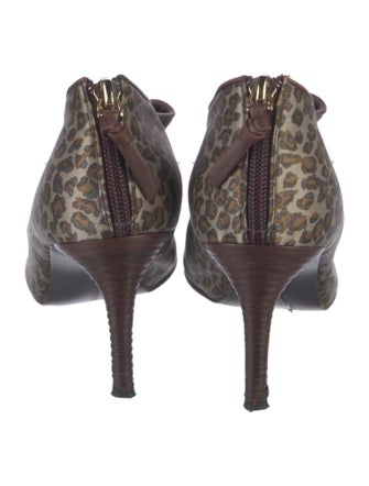Bottega Veneta Satin Animal Print Pumps