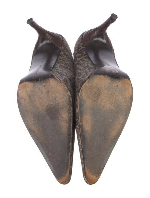 Bottega Veneta Satin Animal Print Pumps