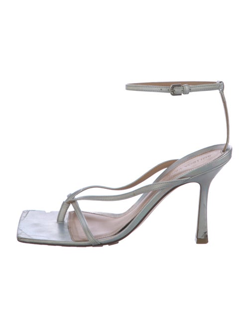 Bottega Veneta Leather Glitter Accents Sandals