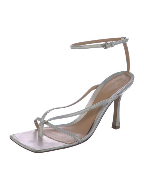 Bottega Veneta Leather Glitter Accents Sandals