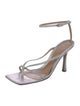 Bottega Veneta Leather Glitter Accents Sandals