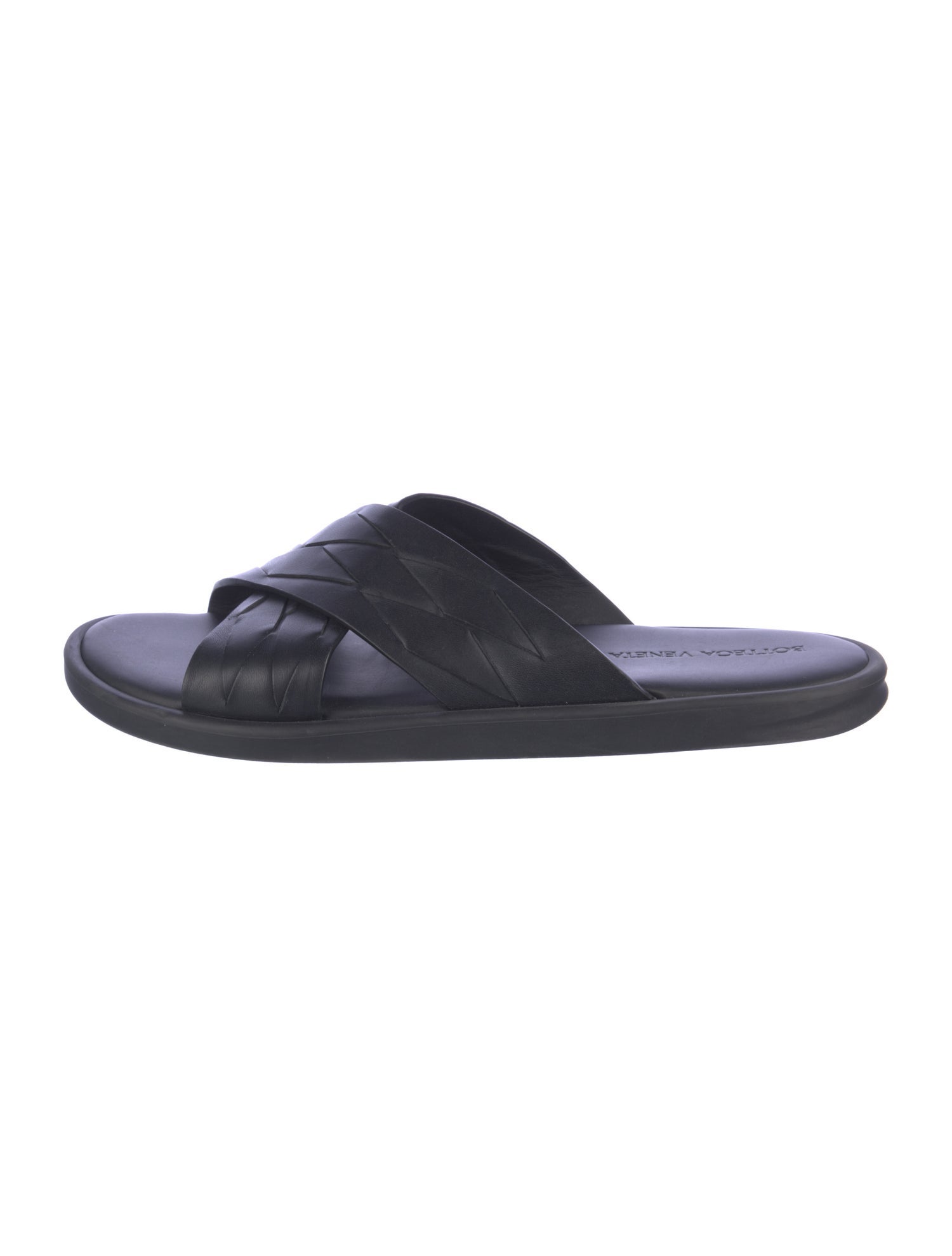 Bottega Veneta Leather Braided Accents Slides