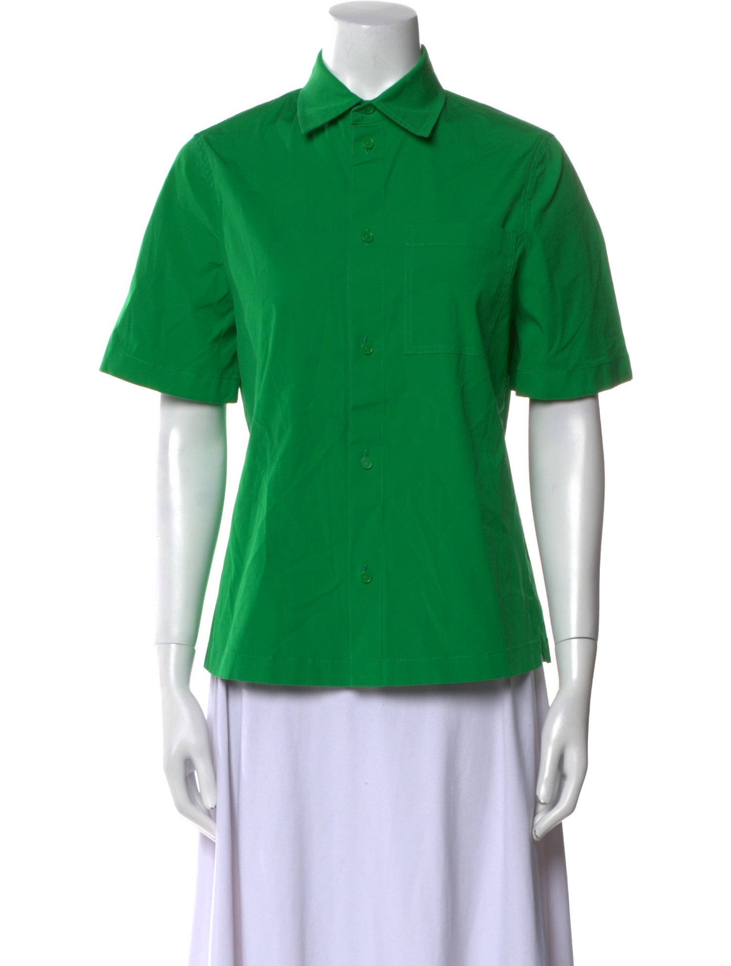 Bottega Veneta Short Sleeve Button-Up Top