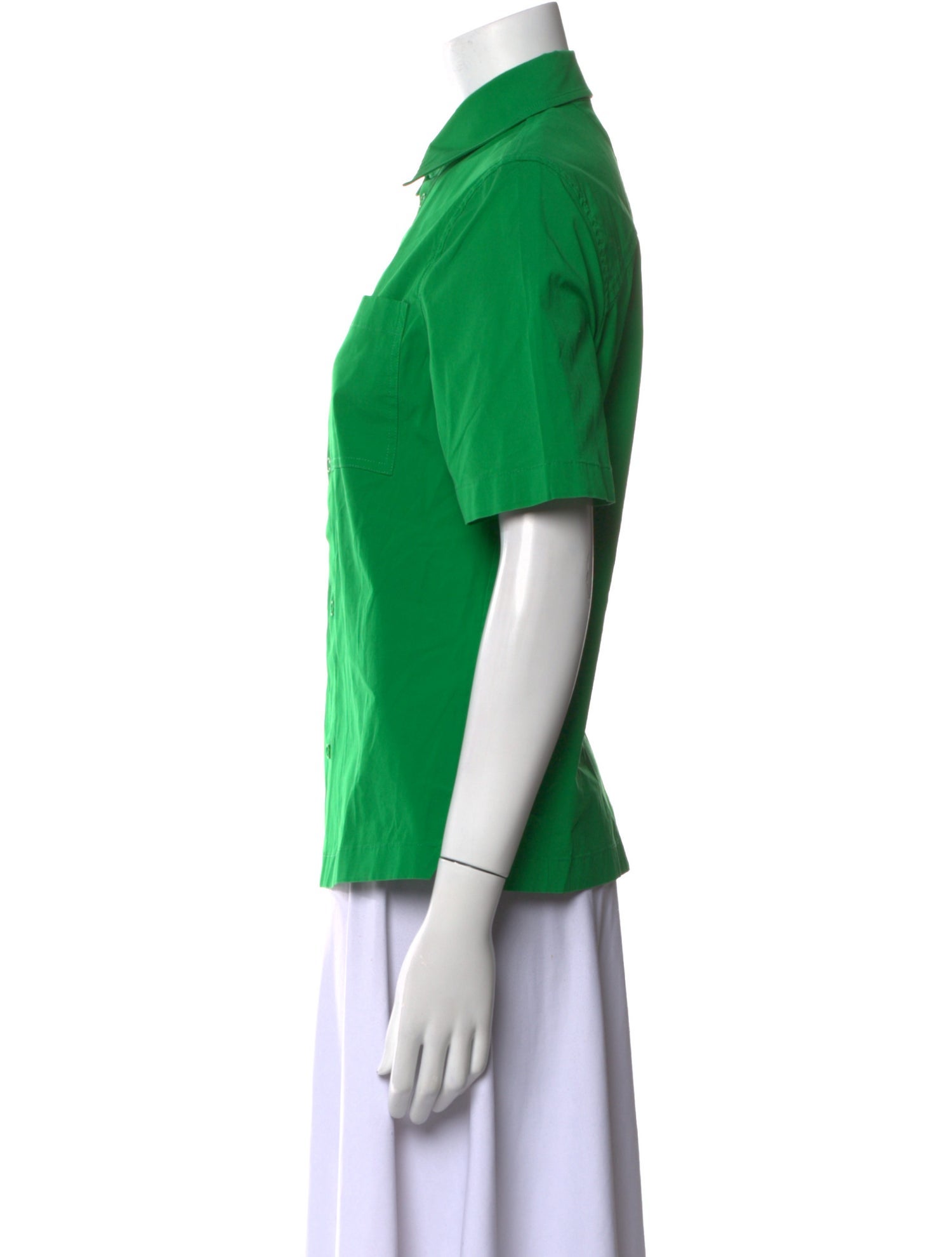 Bottega Veneta Short Sleeve Button-Up Top