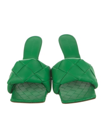 Bottega Veneta Intrecciato Weave Leather Slides