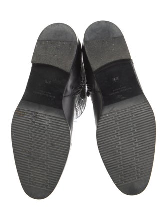 Bottega Veneta Intrecciato Weave Leather Riding Boots