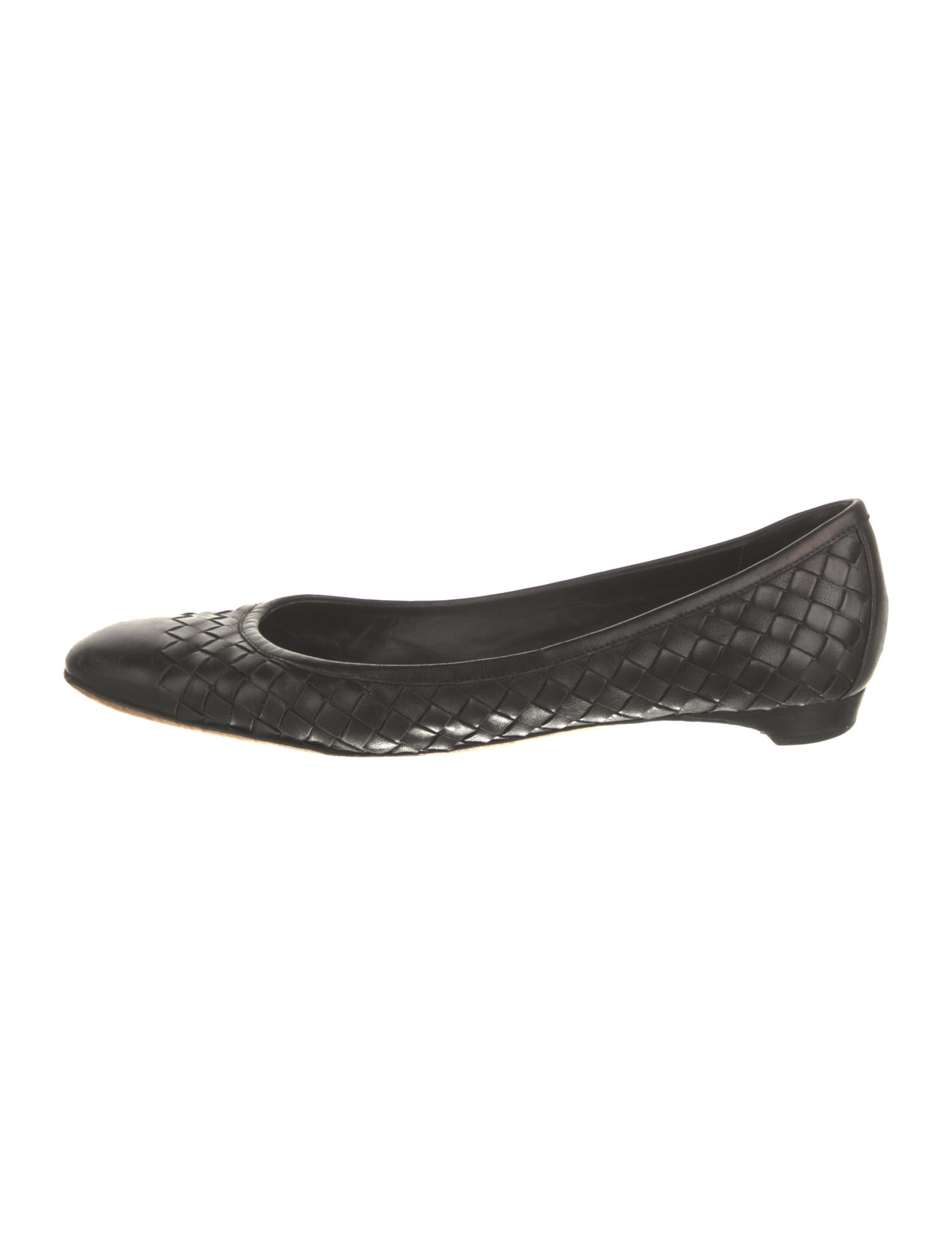 Bottega Veneta Intrecciato Weave Leather Ballet Flats