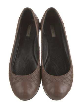 Bottega Veneta Intrecciato Weave Leather Flats