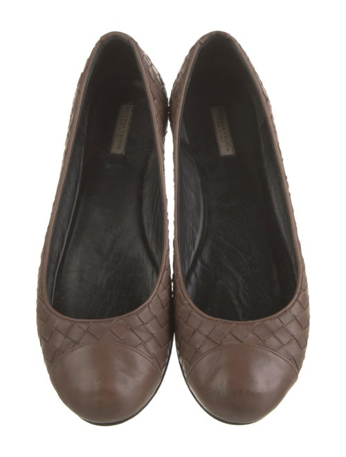 Bottega Veneta Intrecciato Weave Leather Flats