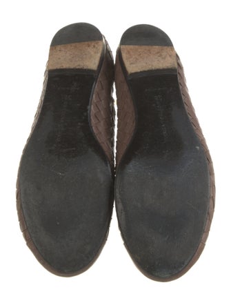 Bottega Veneta Intrecciato Weave Leather Flats
