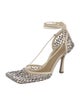Bottega Veneta Leather Crystal Embellishments D'Orsay Pumps