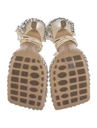 Bottega Veneta Leather Crystal Embellishments D'Orsay Pumps