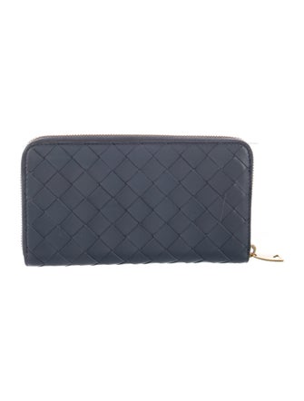 Bottega Veneta Intrecciato Weave Leather Continental Wallet