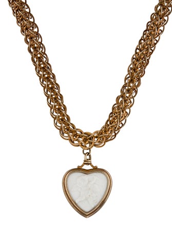 Bottega Veneta Porcelain x KPM Cameo Pendant Necklace