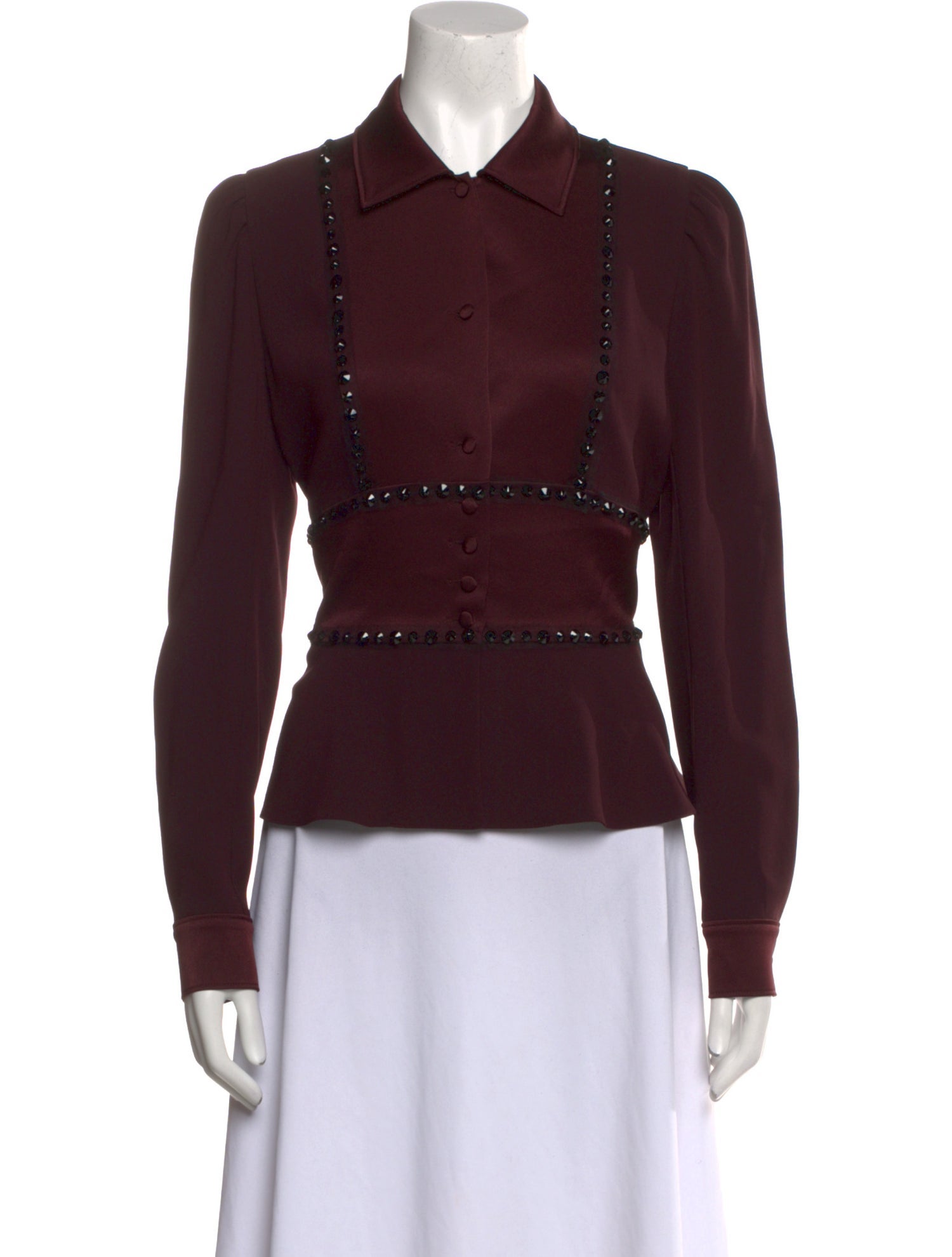 Bottega Veneta Long Sleeve Button-Up Top