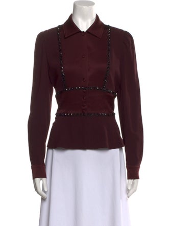 Bottega Veneta Long Sleeve Button-Up Top