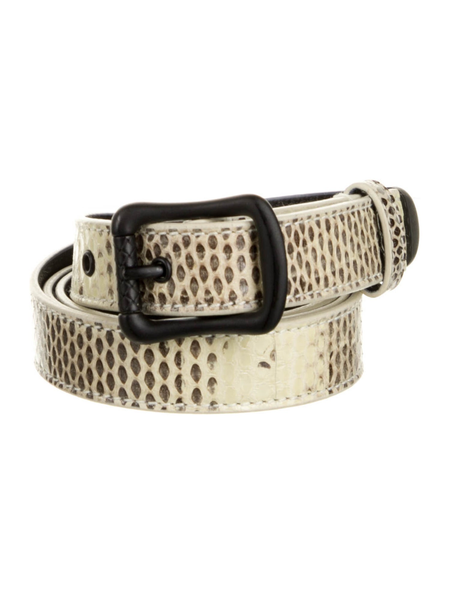 Bottega Veneta Skinny Lizard Belt