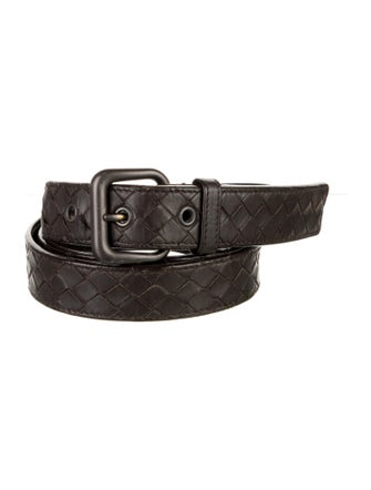 Bottega Veneta Intrecciato Weave Leather Belt
