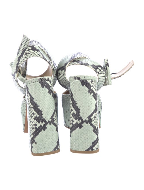 Bottega Veneta Python Animal Print Slingback Pumps