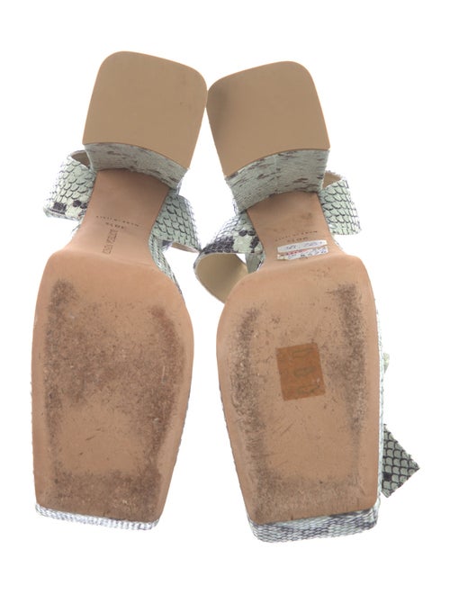 Bottega Veneta Python Animal Print Slingback Pumps