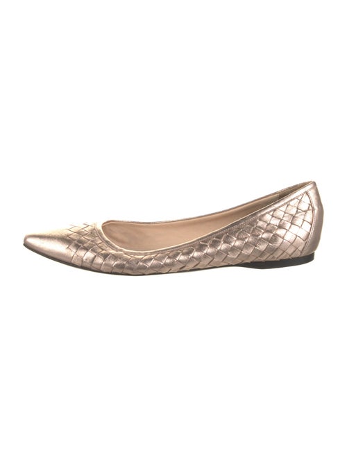 Bottega Veneta Intrecciato Weave Leather Ballet Flats