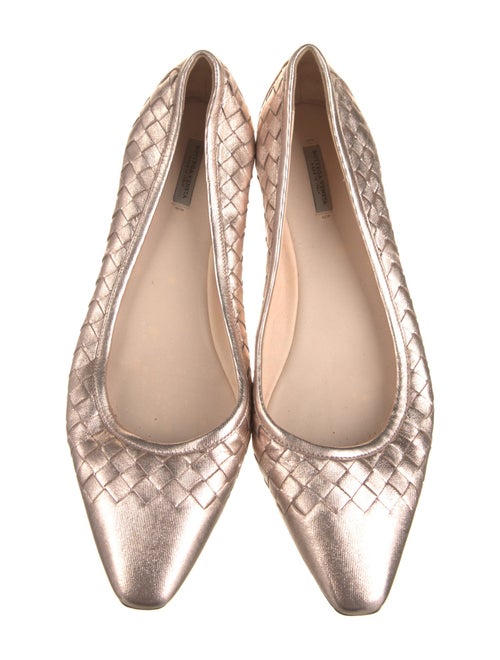 Bottega Veneta Intrecciato Weave Leather Ballet Flats