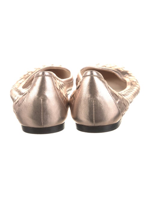 Bottega Veneta Intrecciato Weave Leather Ballet Flats