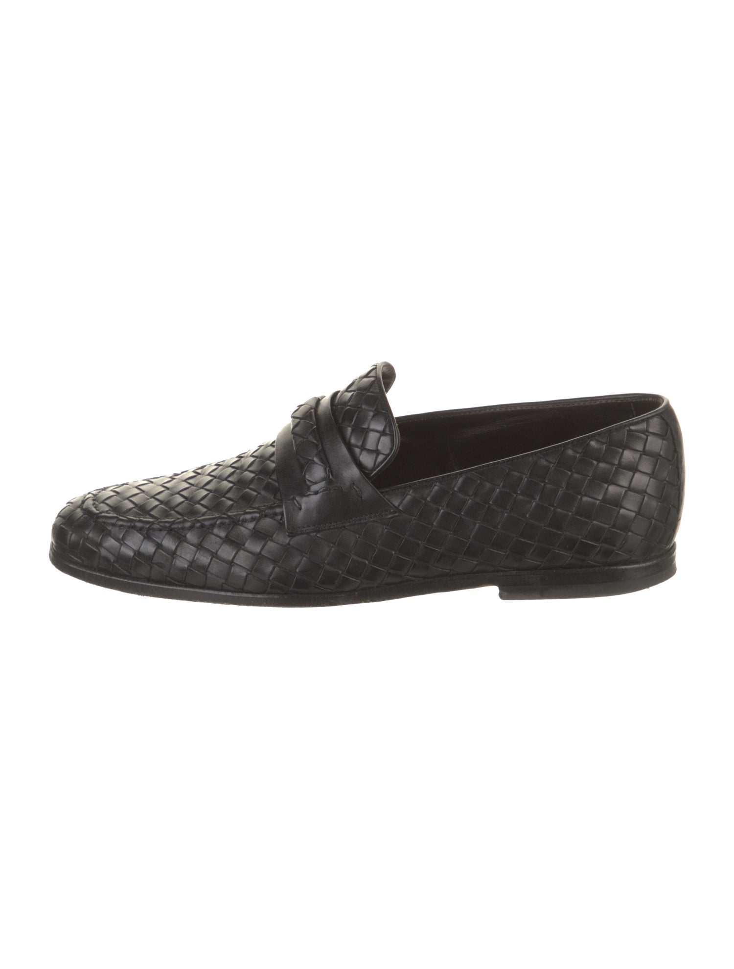Bottega Veneta Intrecciato Weave Leather Dress Loafers