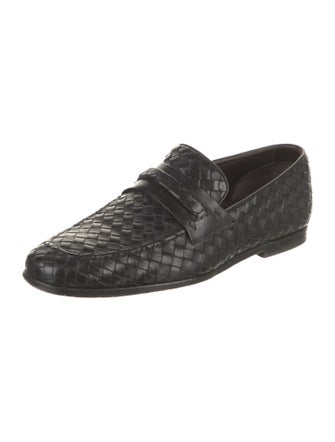 Bottega Veneta Intrecciato Weave Leather Dress Loafers