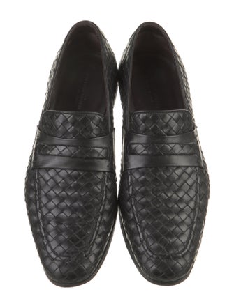 Bottega Veneta Intrecciato Weave Leather Dress Loafers