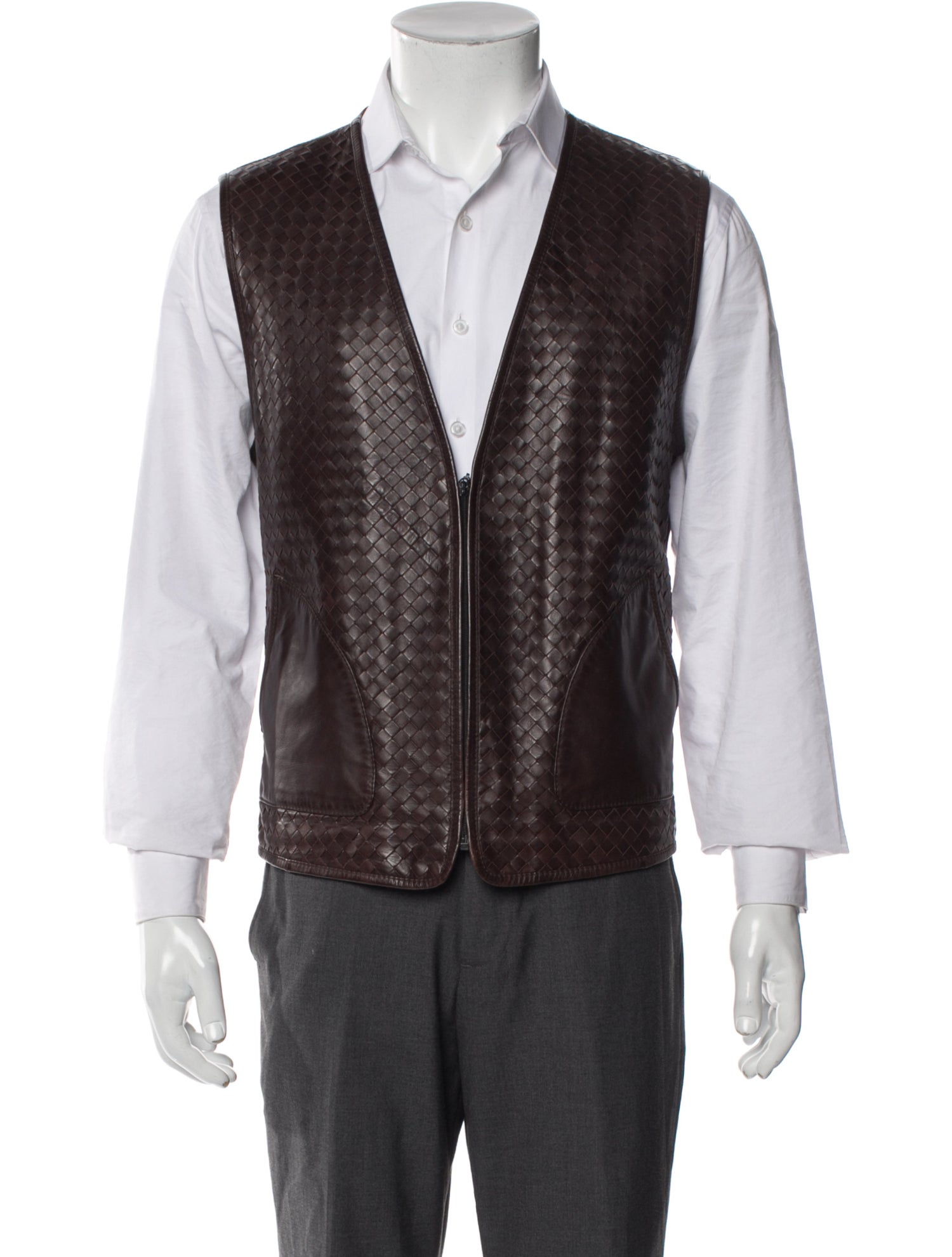 Bottega Veneta Intrecciato Weave Leather Vest
