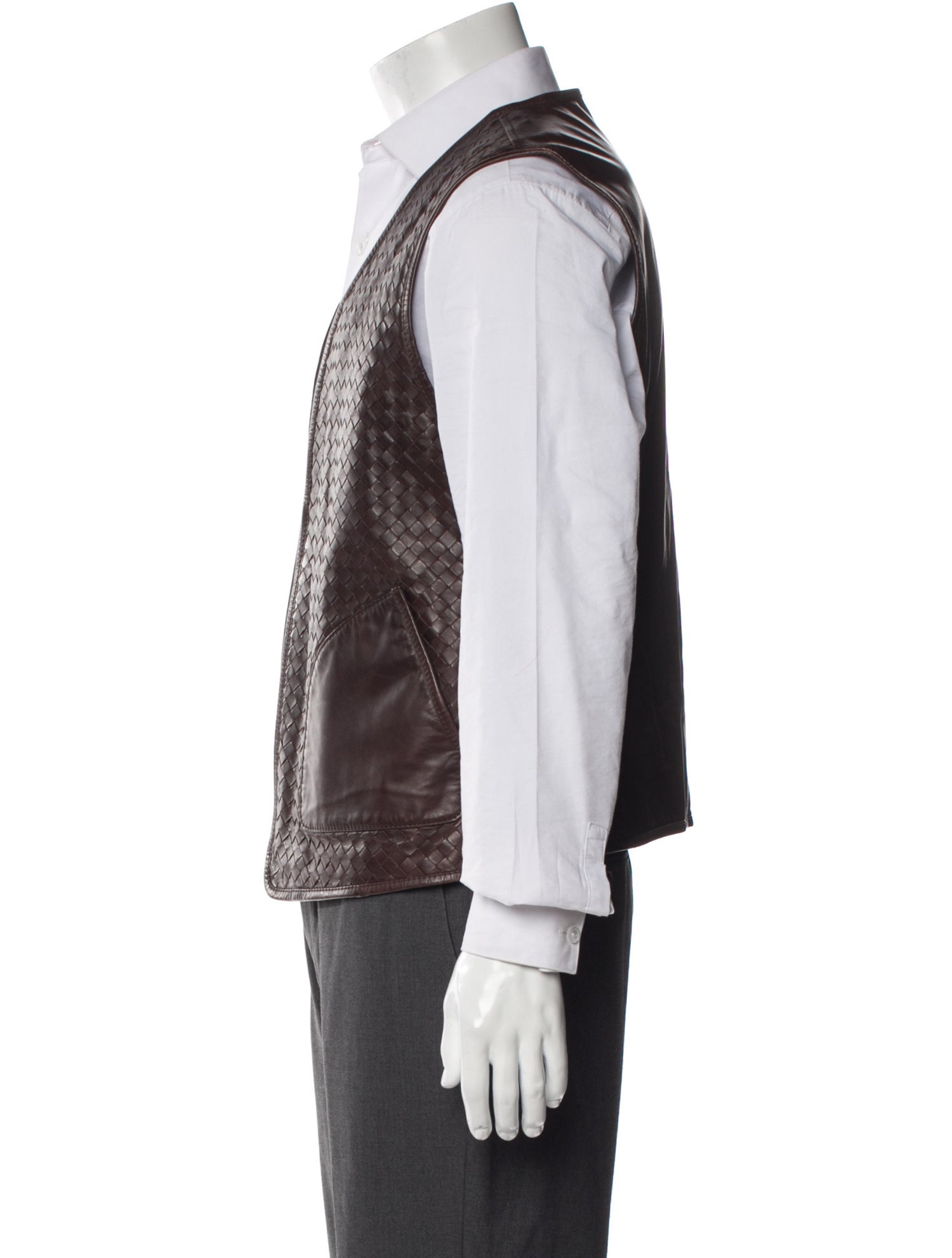 Bottega Veneta Intrecciato Weave Leather Vest