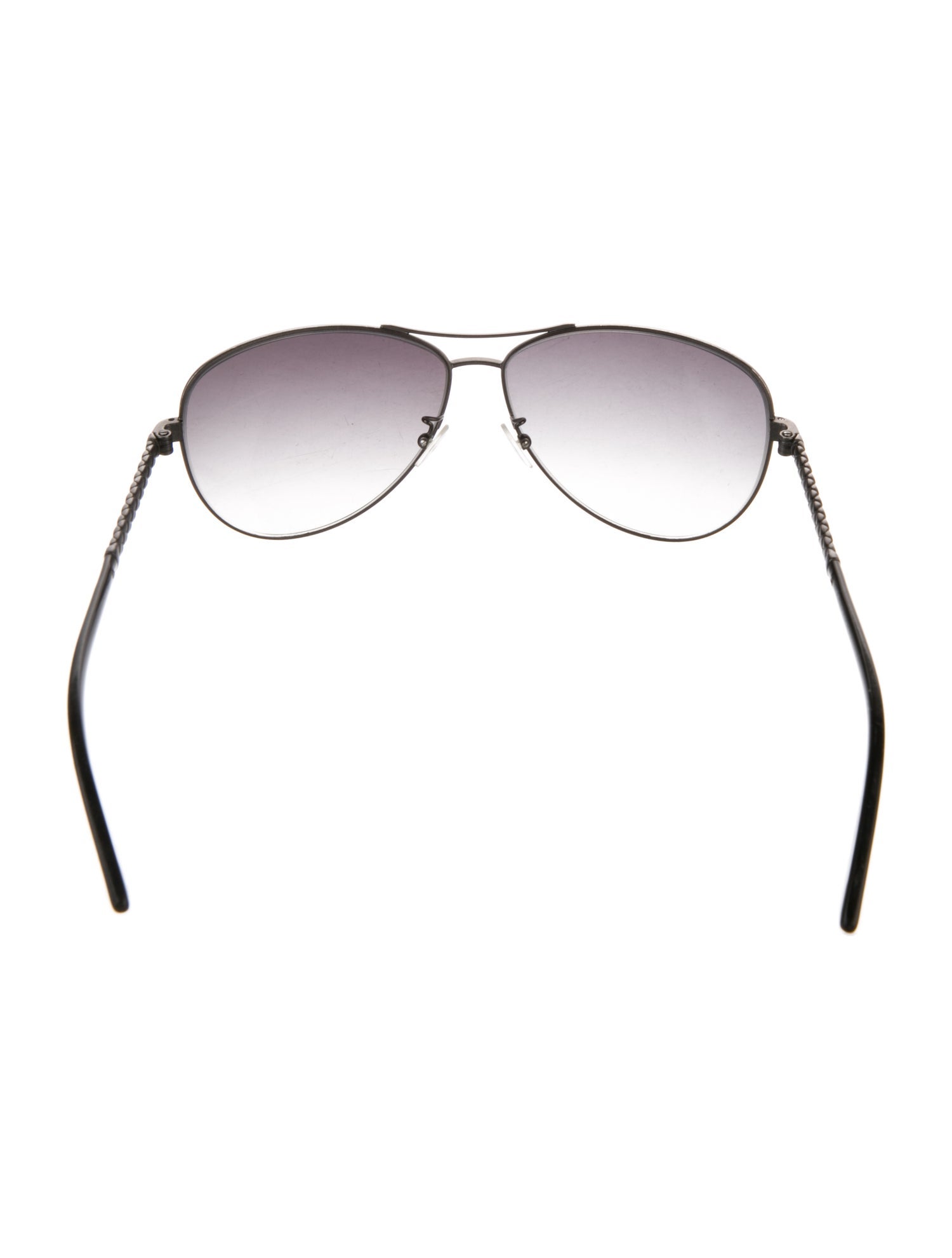Bottega Veneta Intrecciato Weave Aviator Sunglasses