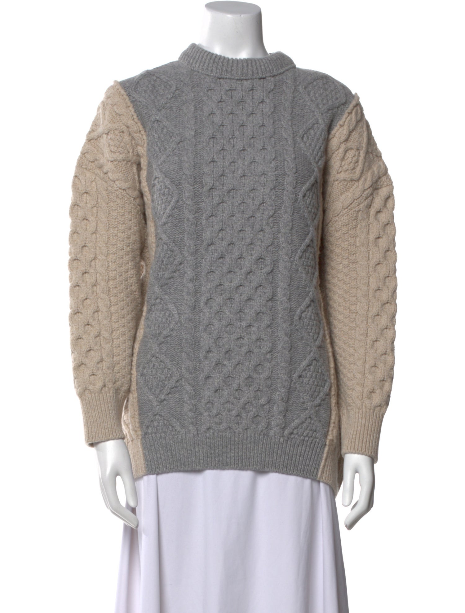 Bottega Veneta Wool Colorblock Pattern Sweater