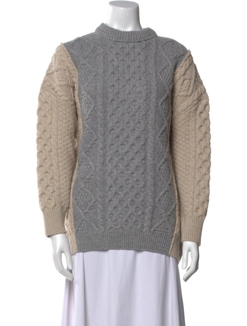 Bottega Veneta Wool Colorblock Pattern Sweater