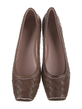Bottega Veneta Intrecciato Weave Leather Ballet Flats