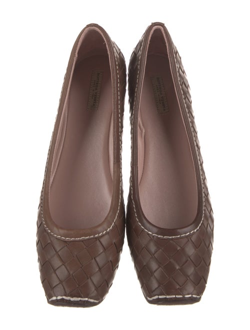 Bottega Veneta Intrecciato Weave Leather Ballet Flats
