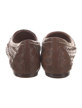 Bottega Veneta Intrecciato Weave Leather Ballet Flats