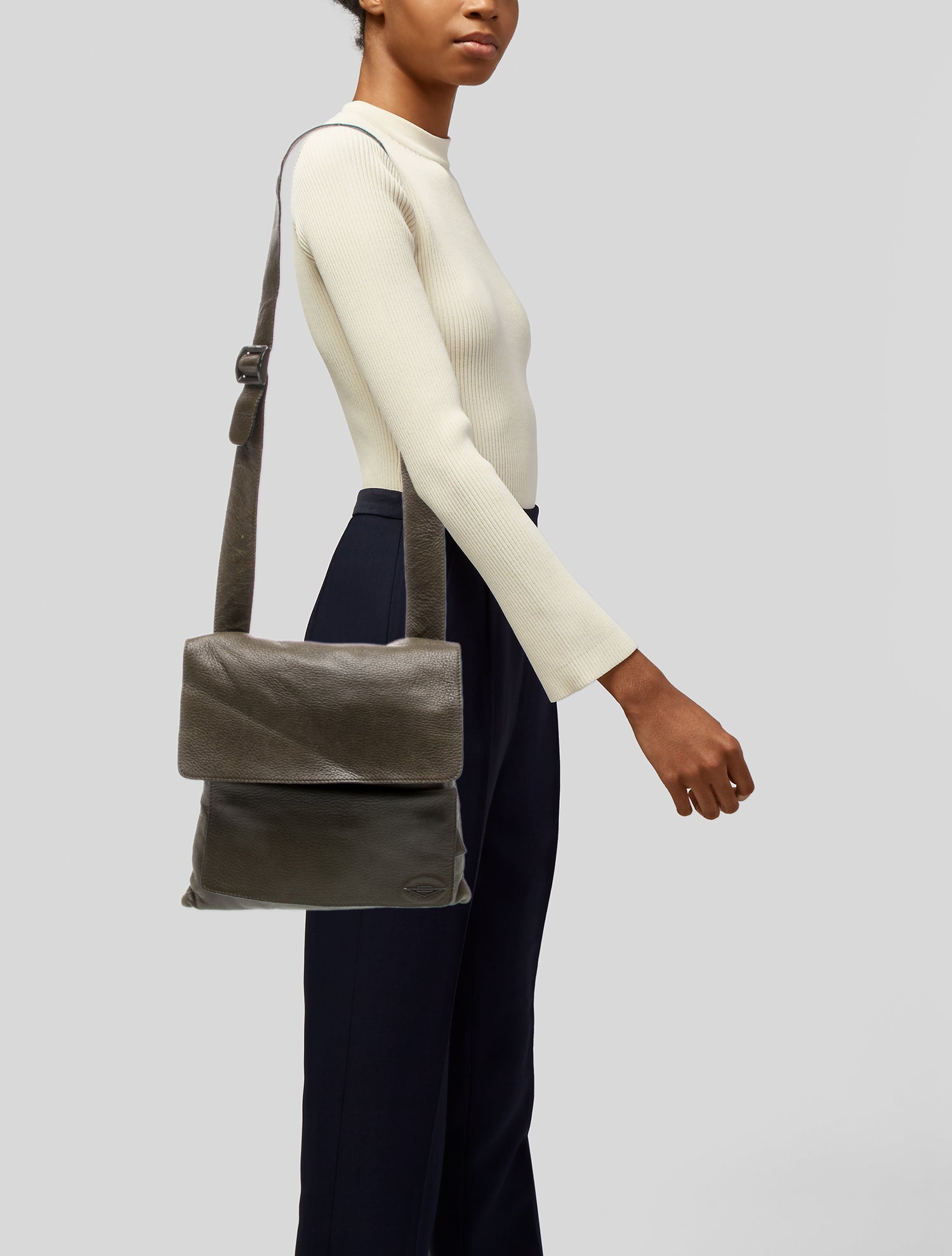 Bottega Veneta Leather Messenger Bag Vintage