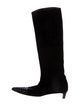 Bottega Veneta Suede Leather Trim Embellishment Riding Boots