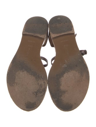 Bottega Veneta Lizard T-Strap Sandals