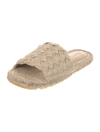 Bottega Veneta Intrecciato Weave Jute Slides