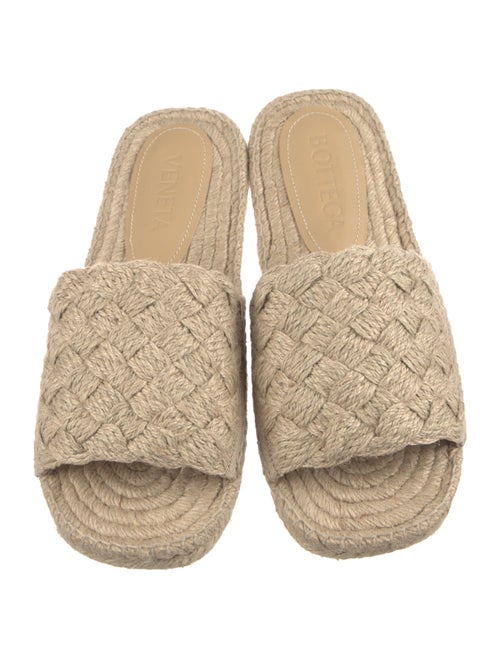 Bottega Veneta Intrecciato Weave Jute Slides