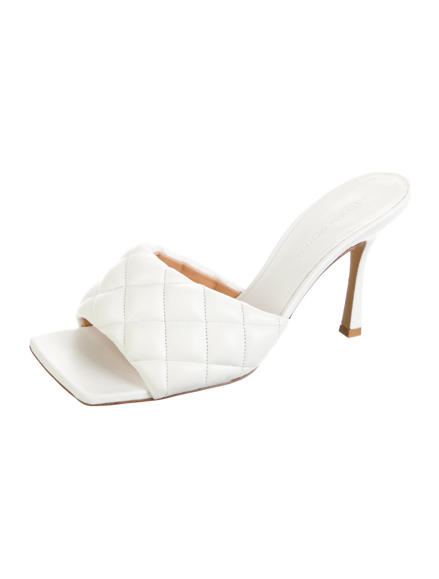 Bottega Veneta Quilted Pattern Leather Slides