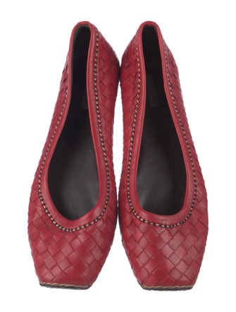 Bottega Veneta Intrecciato Weave Leather Ballet Flats